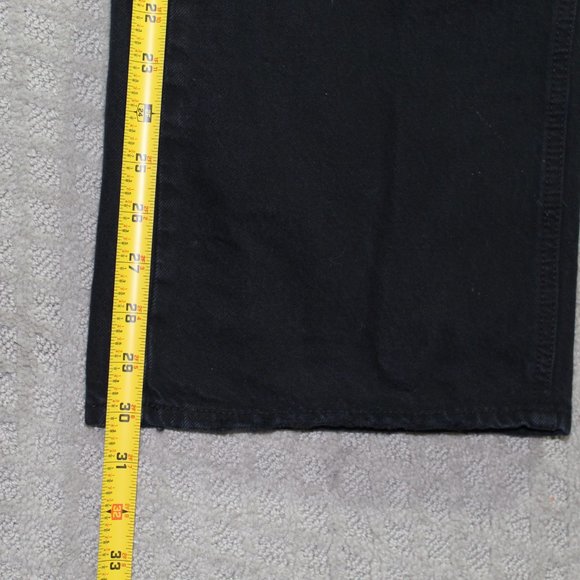 Pacsun Size 25 Black Destroyed Wide Leg Baggy Button Fly Jeans - NWOT - Picture 5 of 6